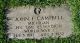 John F Campbell - Headstone