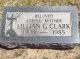 Lillian G (Fabyanski) Clark - Headstone