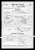 Joseph Edward Belongia Jr and Lucy Alice [Belongia] Duchaine - Marriage License