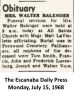 Bertha Mae Balenger - Obituary