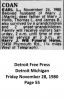 Earl L Coan - Death Notice