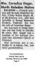 Frieda B (Walter) Hager - Obituary #2