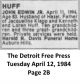 John Edwin Huff Jr - Death Notice