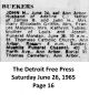 John H Buekers Jr - Death Notice