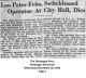 Leo Peter Fritz - Obituary