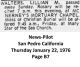 Lillian M (Legg) Walters - Death Notice #4