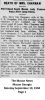 Mary Ida Chapman - Obituary