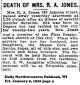 Mary Jane [Turriff] Jones - Obituary #2