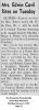 Mrs Edwin (Mareena Vieau) Cavil - Obituary Mrs Edwin (Mareena Vieau) Cavil - Obituary